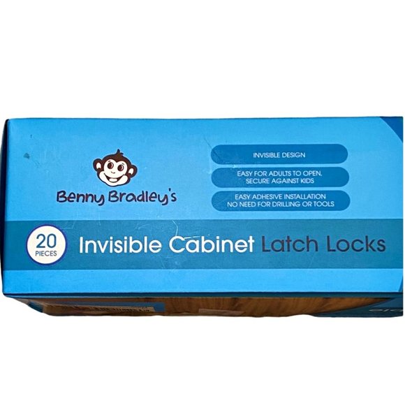 Child Baby Invisible Safety Latch Locks Cabinet Doors 20 PCs Benny Bradley's NEW - Picture 5 of 7